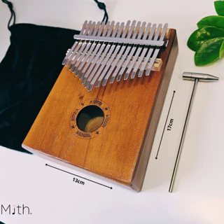 Đàn kalimba MITH.MUSICAL cộng hưởng 17 phím gỗ gụ hình tròn màu nâu, đàn piano sử dụng ngón tay - TẶNG KÈM SÁCH full box