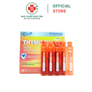 Thymo Zin C bổ sung kẽm giúp bé ăn ngon ngủ tốt, tăng sức đề kháng bé thông minh, hỗ trợ kén ăn 1 hộp 20 ống