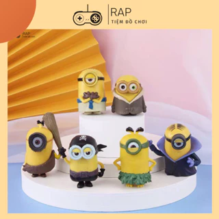 Set 6 mô hình minion thổ dân Ráp mô hình tiểu cảnh mini dễ thương trang trí bàn làm việc, quà tặng