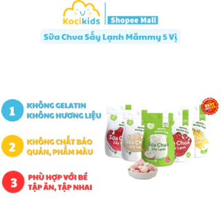 Sữa chua sấy lạnh Mămmy 5 vị: Tổ yến, Táo, Dâu, Chuối và Nguyên chất cho bé từ 6 tháng tuổi