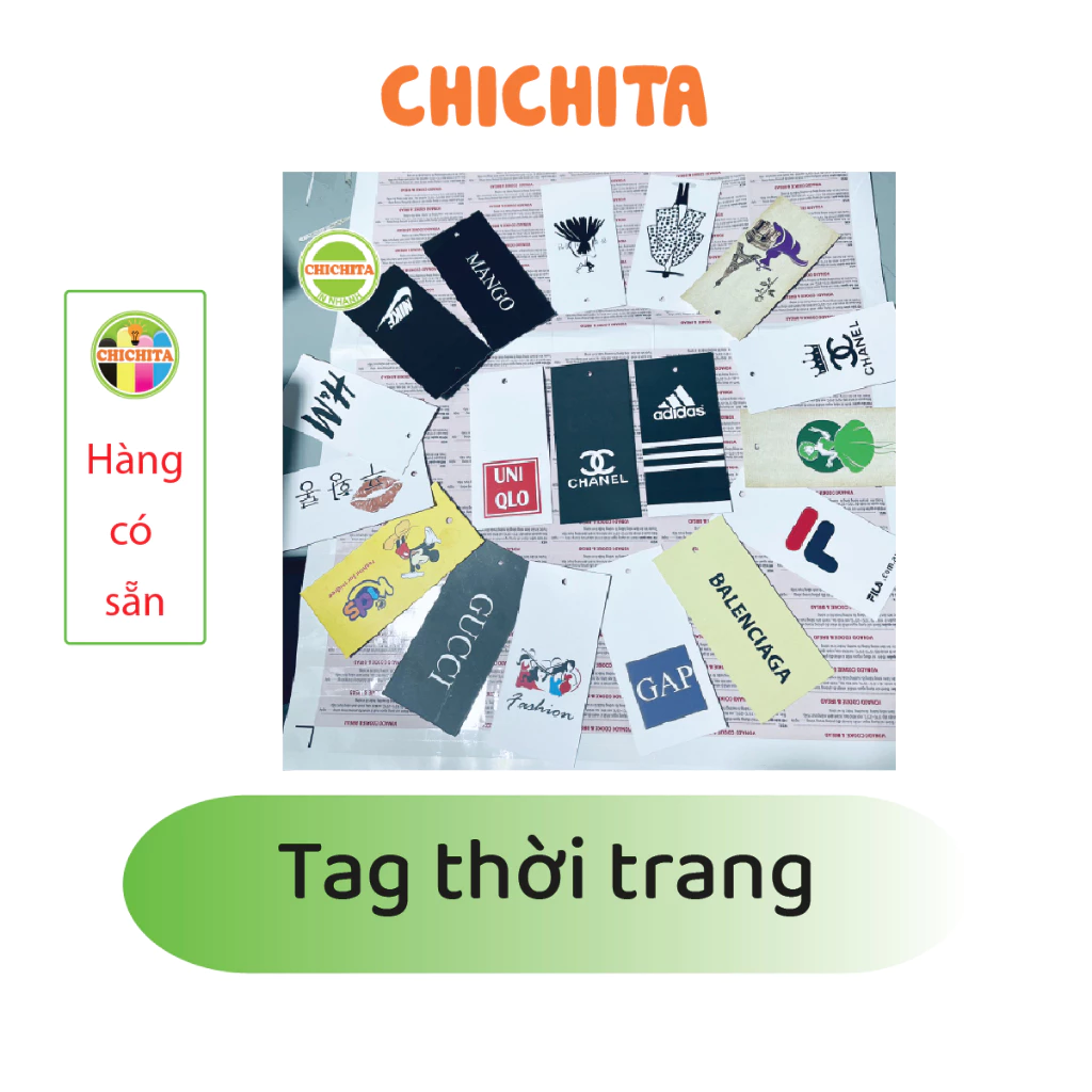 100 Mác giấy, tag quần áo- giá rẻ -  Chichita cái kích thước - 9,5cm*4,5cm. Có sẵn