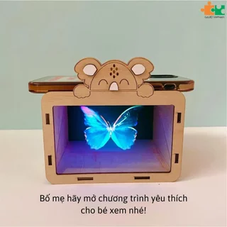 Hộp chiếu phim Hologram 3d cho bé - vừa tô màu vừa xem chiếu phim