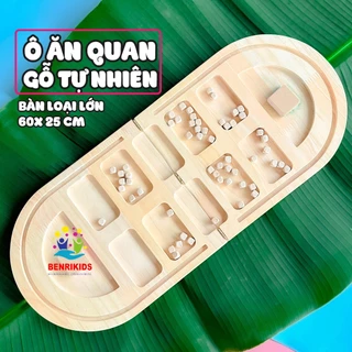 Bàn Cờ Ô Ăn Quan Bằng Gỗ, Board Game Trí Tuệ, Ô Ăn Quan Gỗ Gập Gọn, Đồ Chơi Dân Gian Việt Nam