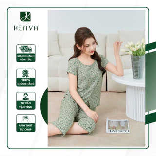 BỘ LANH 24BN01 KENVA Họa tiết đơn giản siêu dễ thương đáng yêu, chất lanh dùng cực thích cho mùa hè