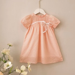 Váy/ đầm bé gái (9-33kg/2-8T) Tom&Chelsea Váy babydoll nơ ngực dễ thương, chất liệu vải cao cấp mềm mát bé mặc mùa hè