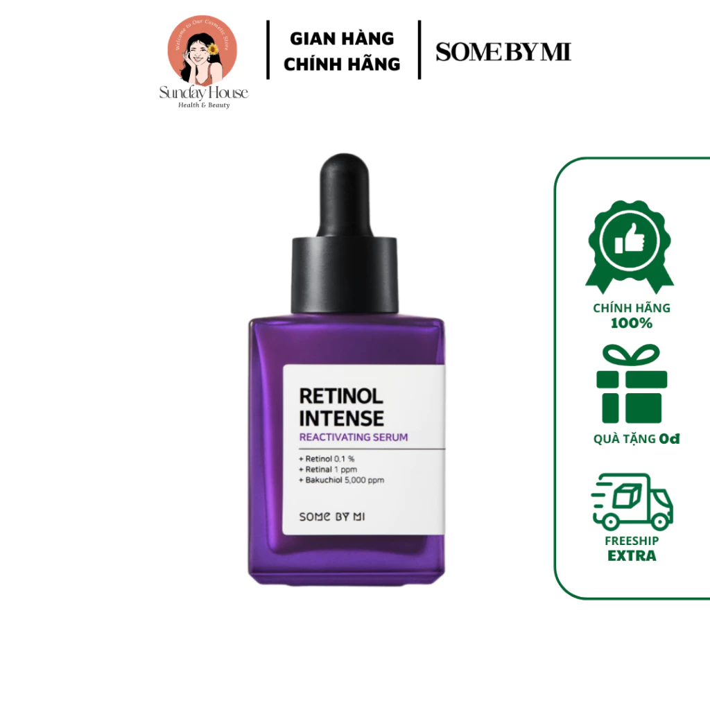 [CHÍNH HÃNG] Serum tinh chất SOME BY MI retinol 0.1% với collagen và peptide tái kích hoạt cường độ cao 30ml