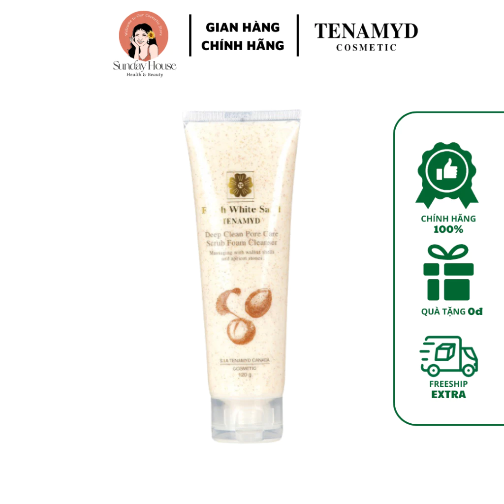 Sữa làm sạch tế bào chết / hộp/ 120g-  TENAMYD - DEEP CLEAN PORE CARE SCRUB FOAM CLEANSER