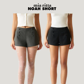 Quần ngắn Noah Shorts Mia Riita Q408 - Quần short form A khuy bọc - Quần đùi nữ phối khuy