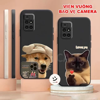 Ốp lưng Xiaomi Redmi 10 / Note 11 4G / 11S 5G / 11 PRO 5G CHINA TPU cạnh vuông in hình dog cat cute cool ngầu