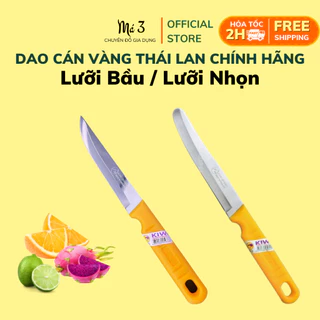 Dao cán vàng lưỡi bầu, luỡi nhọn chính hãng Thái Lan, dao gọt trái cây cán vàng Kiwi Loại Xịn