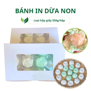 (Nhân Nhiều) Bánh in nhân dừa non - Hộp giấy 550g - Món ngon miền Tây - Hữu Tài Cake