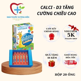 Calci D3 Ladenburg Nagara - bổ sung canxi vitamin D3 giúp xương chắc khỏe, hộp 20 ống