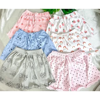 Quần short nữ, quần đùi cotton hàng đẹp giá rẽ thoáng mát, quần ngủ nữ xoè hoạ tiết siêu xinh trẻ trung năng động