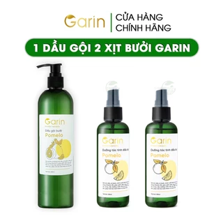 Combo 1 dầu gội 2 xịt tóc tinh dầu bưởi kích mọc tóc pomelo Garin giảm rụng dưỡng tóc mọc dày hơn