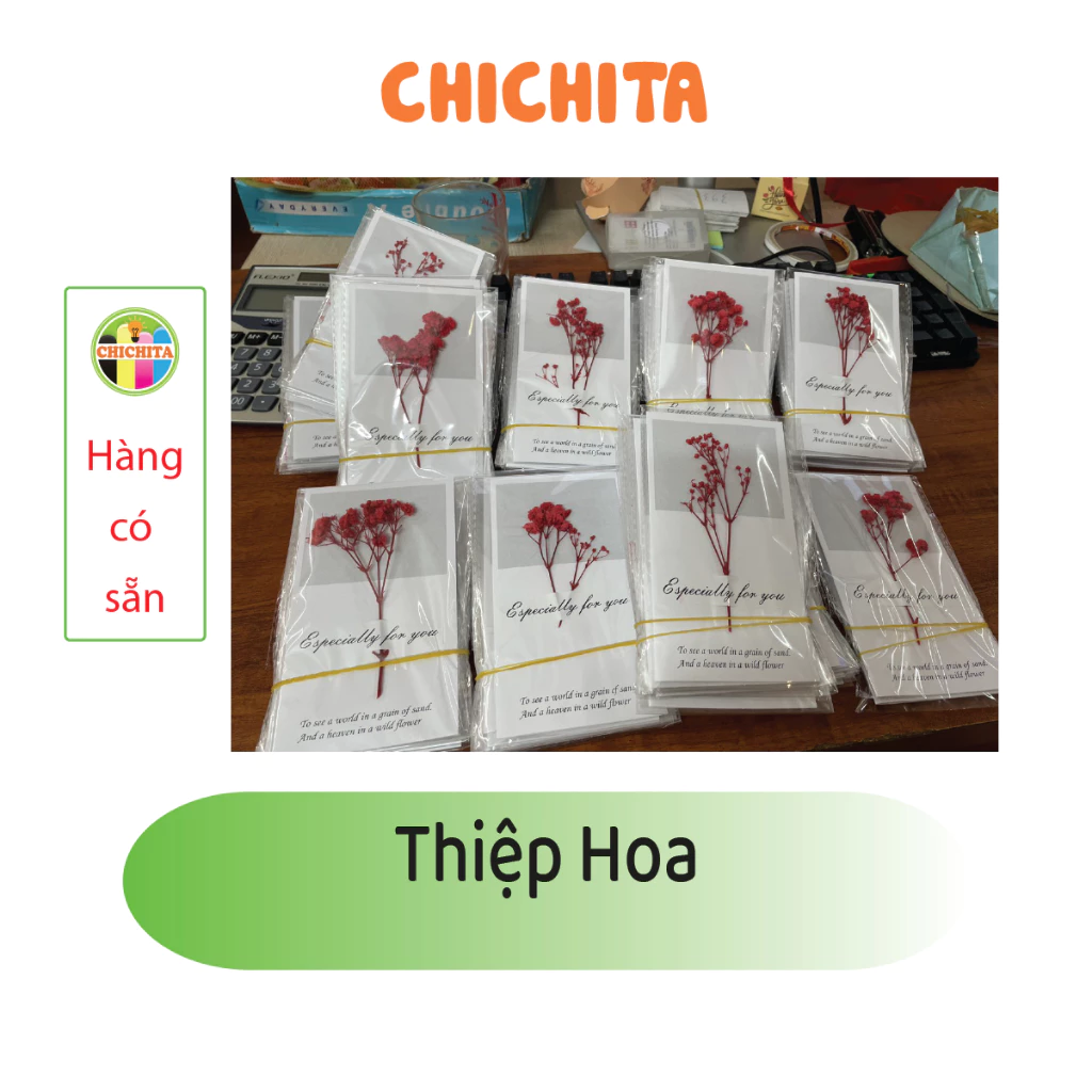Thiệp Chúc Mừng Phong Cách Vintage CHICHITA 16x9cm Có sẵn
