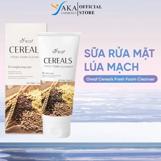 Sữa rửa mặt làm sáng da,chống oxi hóa,giúp kháng khuẩn kiểm soát dầu,duy trì độ ẩm Oreaf Cereals Fresh Foam Cleanser