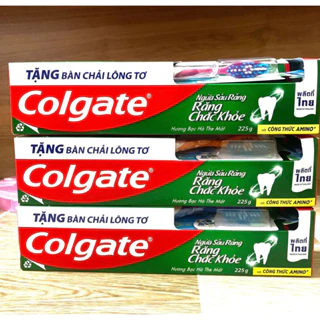 [ TANG 3 CAY BAN CHAI]Combo 3 Kem đánh răng Colgate ngừa sâu răng tối đa 225g chính hãng 100% (HSD 2026)