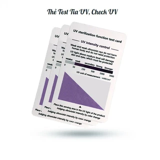 Thẻ UV / UVA / UVB Thẻ Nhựa PVC Phiên Bản Tiếng Anh ( Test UV Light Test PVC Plastic Card / Test Kem Chống Nắng UV )