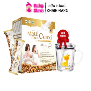 Sữa hạt bầu Mattimum Canxi hộp 14 gói hỗ trợ bổ sung dinh dưỡng cho mẹ trong suốt thai kì