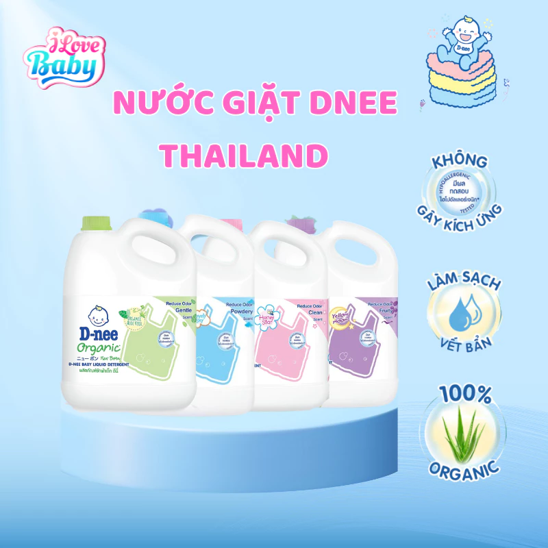 (Chính Hãng Tem Đại Thịnh) Nước Giặt/Xả quần áo trẻ em Dnee 3000ml