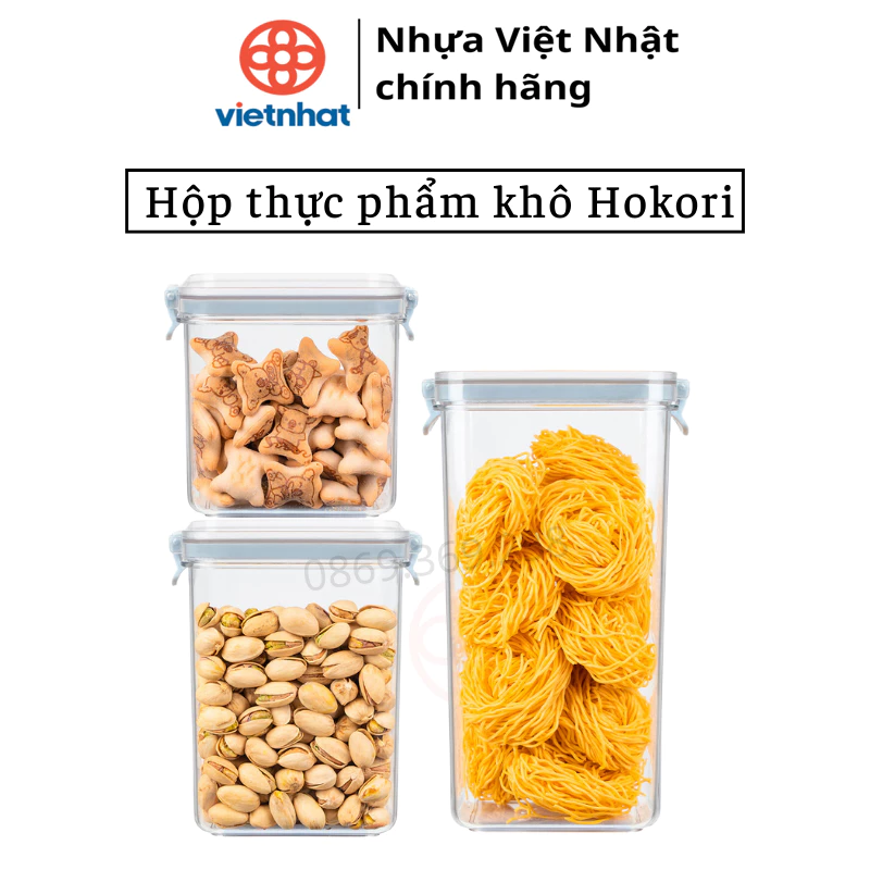 Hộp đựng đồ khô Hokori - Nhựa Việt Nhật chính hãng