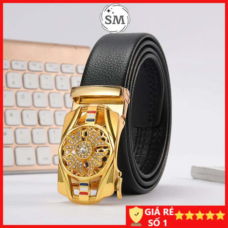 Thắt lưng nam mặt xoay cao cấp Dây lưng nam thời trang Dây nịt da khóa tự động X03
