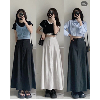 Chân váy xếp li dáng dài phong cách Hàn Quốc Alita Clothes