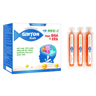 Siro Bổ não cho bé GINTON Kids (H/20 ống) – Hỗ trợ phát triển trí não, thị lực cho bé