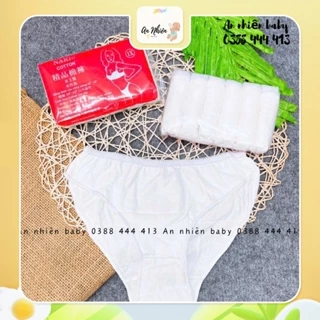 Quần xì cotton sau sinh cho mẹ (bịch 6 cái)-quần lót mặc 1 lần (hoặc có thể giặt lại,tái sử dụng)