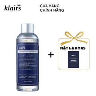 Toner dưỡng ẩm, Nước cân bằng da Klairs 180ml không mùi, dưỡng ẩm tức thì – Nước hoa hồng dưỡng ẩm