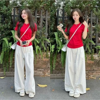 [HÀNG QC] Quần vải thô suông mềm ống rộng basic Alita Clothes