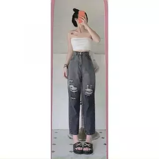 Quần Jeans Baggy Nữ Nhiều Kiểu Rách Gối Hot Trend Phong Cách Hàn Quốc