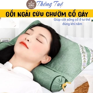 Gối chườm nóng cổ gáy cắm điện - Thảo dược ngải cứu