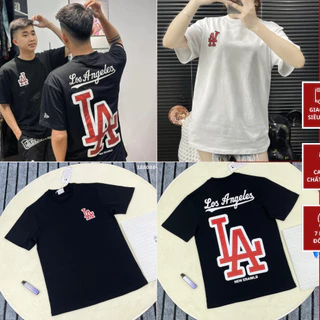 Áo Thun Tay Lỡ MLB LA Nam Nữ Unisex Chất Liệu Cotton, Áo Phông Form Rộng Họa Tiết Basic Hottrend 2024