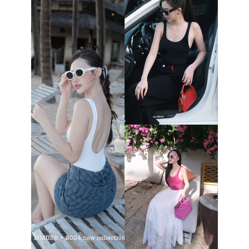 Áo tanktop khoét lưng basic