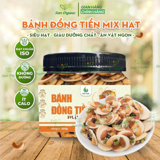 Bánh Đồng Tiền Mix Hạt Dinh Dưỡng Hộp 250g - Không Đường Ít Calo Ăn Kiêng Eatclean Ăn Vặt Siêu Ngon - Star Organic