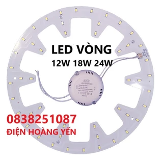 Đèn led vòng 12W 18W 24W thay đèn ốp trần có đèn có nguồn