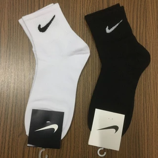 Tất Vớ Nike Trắng Đen Thể Thao Cổ Trung Nam Nữ