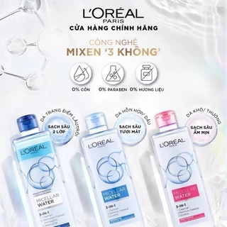 [FREE SHIP] Nước tẩy trang và làm sạch sâu 3-in-1 L'Oreal Paris Micellar Water 400ml