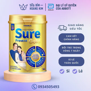 [ CHÍNH HÃNG ]Sữa bột cho người lớn tuổi Vinamilk Sure Prevent 900g (Hộp thiếc) - bổ sung dinh dưỡng và tăng cường sức