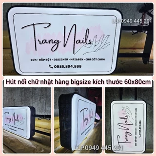 (60*80cm)HÀNG BIGSZIE , HÚT NỔI MICA CÓ ĐÈN, 2 MẶT, THANH TREO