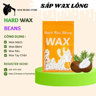 Sáp wax lông cao cấp siêu bám gói (100g) Sáp dừa sữa coconut & trong suốt starsoft tặng kèm que gỗ