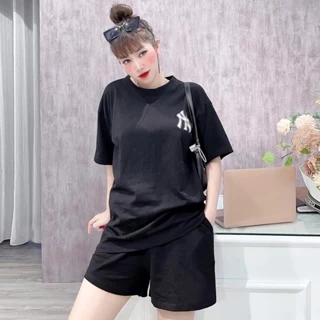 Bộ mặc nhà nữ mùa hè , đồ bộ bigsize chất cotton Gemmy House in chữ Ny