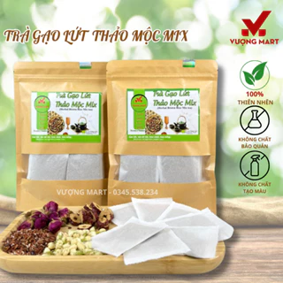Trà gạo lứt thảo mộc mix 150 Gram( 30 túi lọc x5g) (Hỗ trợ thanh nhiệt cơ thể, detox) thương hiệu Vuong Mart .