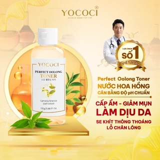 Nước hoa hồng Yococi cấp ẩm, làm dịu da, thu nhỏ lổ chân lông Perfect Oolong Toner 110g