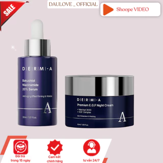 Combo Serum Derm-A Bakuchiol Niacinamide 20% + Kem Đêm Cao Cấp Derm-A Premium EGF Night Cream