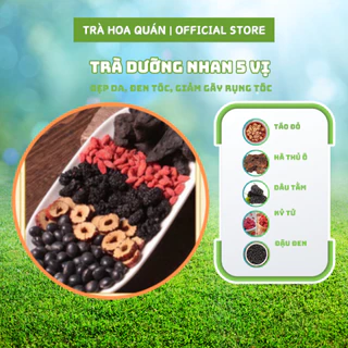 Trà Dâu Tằm Mix Hà Thủ Ô, Kỷ Tử, Táo Lát, Đậu Đen Đẹp Da Dưỡng Tóc TRÀ HOA QUÁN