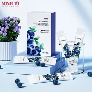 mặt nạ ngủ dưỡng trắng da Việt Quất Bioaqua 20 cái mặt nạ dưỡng ẩm da mặt trẻ hóa da Bi074