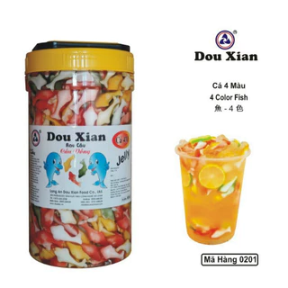 Thạch Cá 4 màu, Thạch Trái Cây, Thạch Rau Câu DOUXIAN ( Hàng Huy)  (2.5kg/hủ)