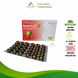 Vitamin bầu Nutristill 90 (Italy) - Vitamin tổng hợp cho bà bầu hỗ trợ bổ sung sắt, acid folic, DHA cho mẹ bé (Hộp 30v)